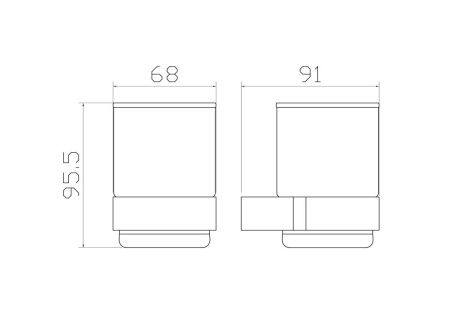 Стакан для зубных щеток Wonzon & Woghand Carbon WW-7721