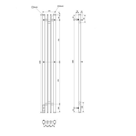 Полотенцесушитель электрический Point Фрея PN20722GB 15х120 серый
