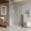 Душевой уголок BelBagno LUCE LUCE-A-2-90-C-Cr 90х90 стекло прозрачное профиль хром без поддона