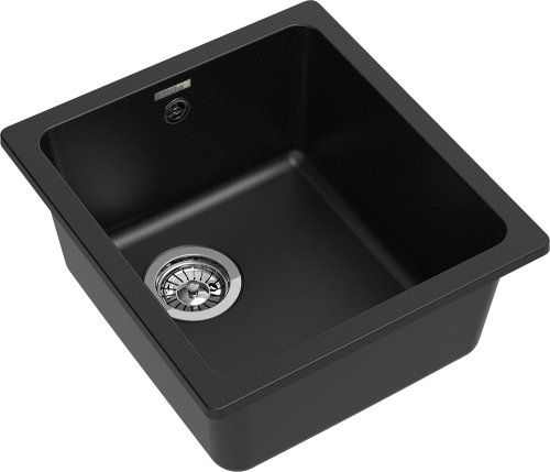 Кухонная мойка Rivelato BERKANA BK-35 nero 42х46 цвет черный - фото 3