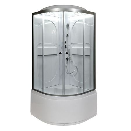 Душевая кабина AvaCan L610LED 100х100 четверть круга с крышей ориентация универсальная