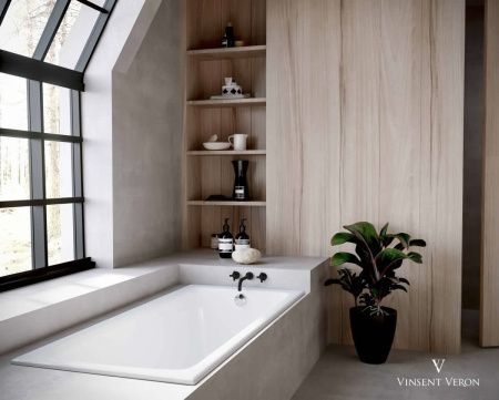 Ванна чугунная Vinsent Veron Kingston VKN1808050H/VH0012BR 180х80 пристенная прямоугольная с ножками с ручками