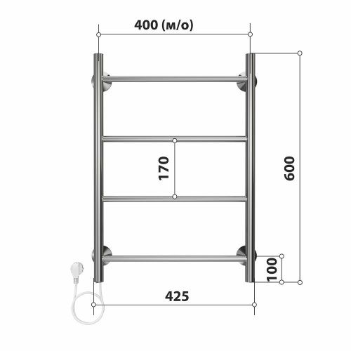 Полотенцесушитель Stelmix 4670078543110 43х60 электрический хром - фото 3