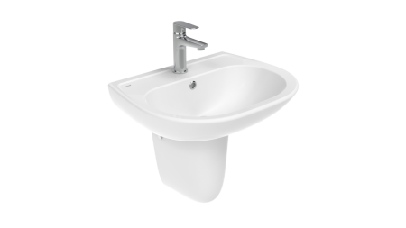 Раковина из сантехнического фарфора Creavit Sedef SD055-00CB00E-0000 56х45 подвесная цвет белый