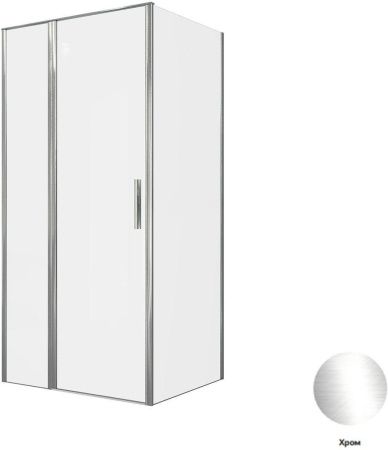 Душевой уголок Allen Brau Priority 3.31028.00 + 3.31040.00 100х80 стекло прозрачное профиль хром без поддона