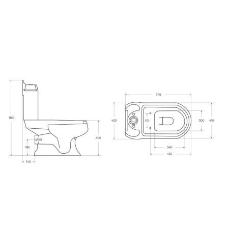 Чаша унитаза напольная Cezares KING PALACE CZR-163-T цвет белый без бачка без сиденья каскадный смыв