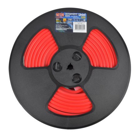 Светодиодная лента Uniel ULS-N11-2835-120LED/m-8mm-IP67-DC24V-10W/m-15M-RED катушка в герметичной упаковке