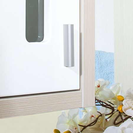 Зеркало-шкаф Бриклаер Бали 4627125412035 90х100 подвесной цвет белый/бежевый