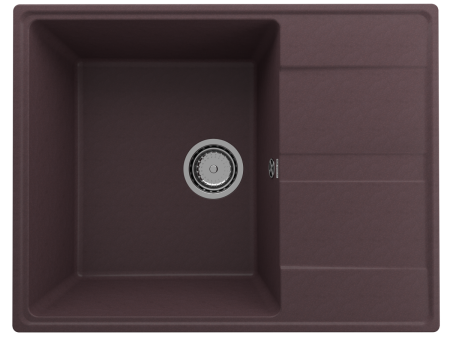 Кухонная мойка Ulgran Quartz Prima 650-06 65х50 цвет темно-коричневый поверхность матовая
