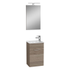 Комплект мебели: тумба с раковиной + зеркало Vitra Mia 75064 40х40 подвесной цвет коричневый