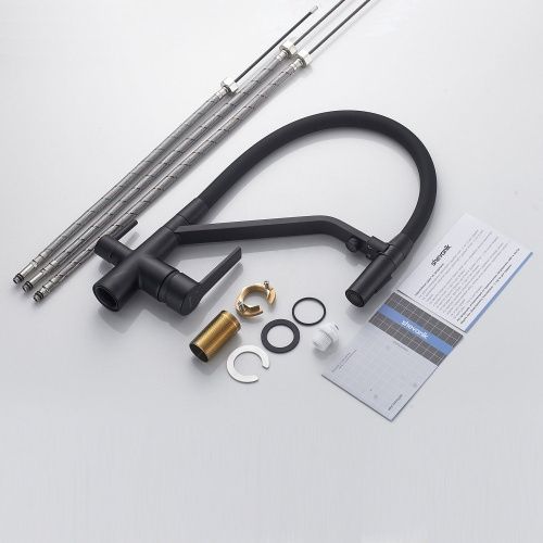 Смеситель для кухни Shevanik S278H на мойку черный - фото 4