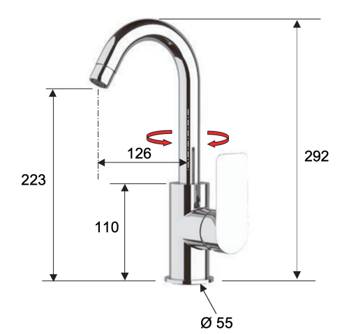 Смеситель Remer Infinity I72C на раковину хром - фото 2