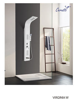 Душевая панель Cerutti SPA CT9990 прямоугольная настенная