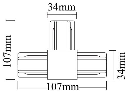 Коннектор T-образный Crystal Lux CLT 0.211 CLT 0.211 08 BL