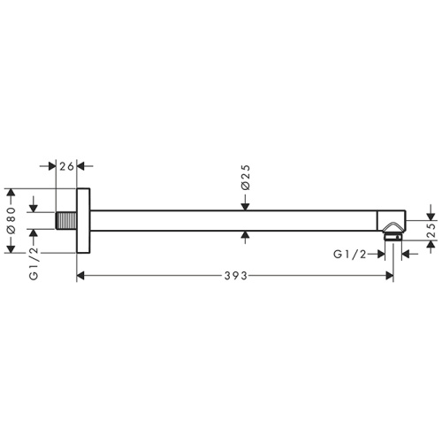 Держатель верхнего душа Hansgrohe Pulsify 24357000 хром - фото 2