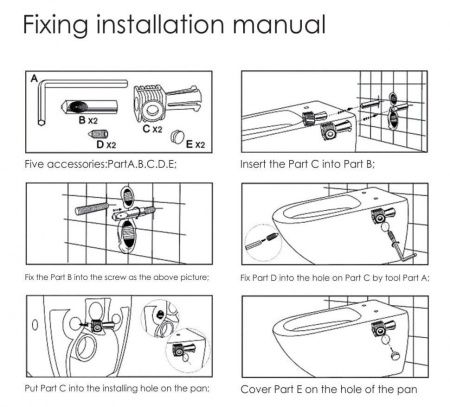 Унитаз подвесной CeramaLux 2196-1 белый с сиденьем микролифт безободковый каскадный смыв