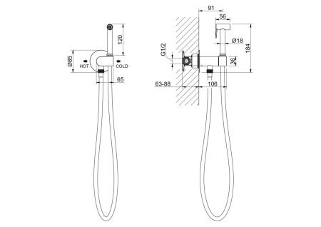 Гигиенический душ Aquatek Оберон AQ1024BG золото