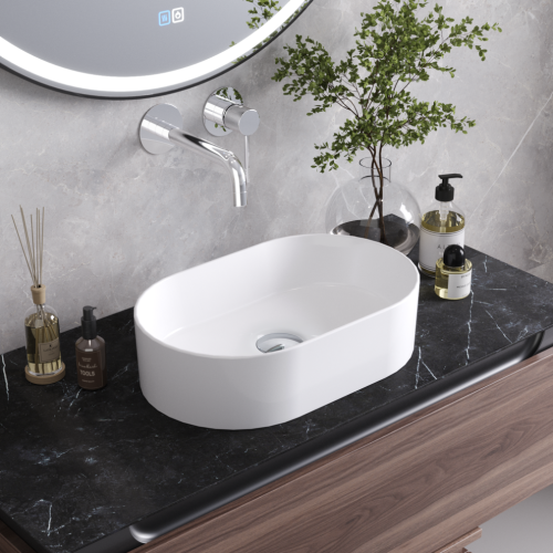 Раковина керамическая Cezares CZR-6576 30х46 накладная цвет белый без отверстий под смеситель - фото 5