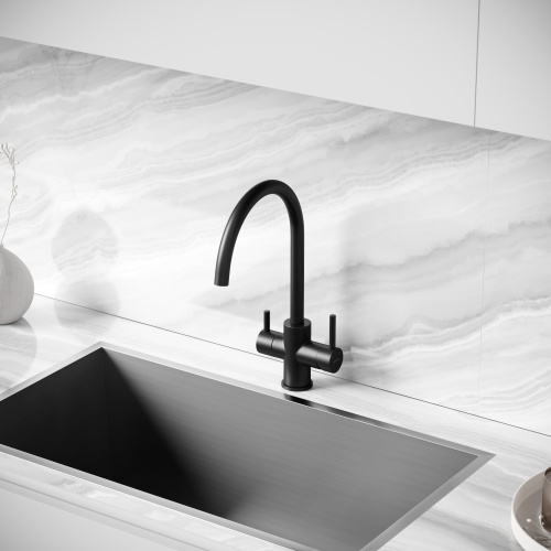 Смеситель для кухни Sancos Taper SC4012MB на мойку черный - фото 5