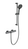 Душевой гарнитур со смесителем Wonzon & Woghand WW-C2017-A-BGG настенный графит
