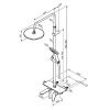 Душевая стойка Damixa Jupiter 977730000 настенная цвет хром