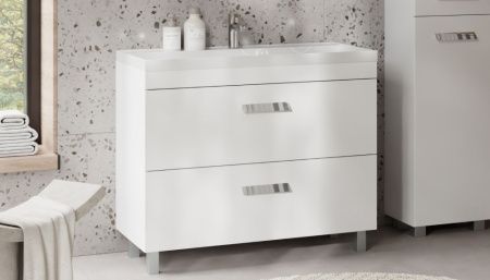 Тумба под раковину Velvex ORLANDO tnORL.100-211 100х40 напольная цвет белый