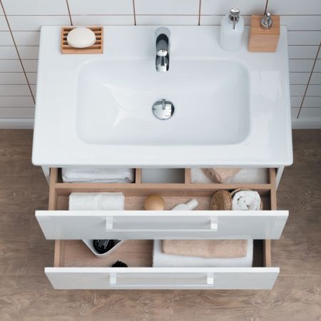 Тумба под раковину Dreja Gio 77.0103W 80х50 подвесная цвет белый