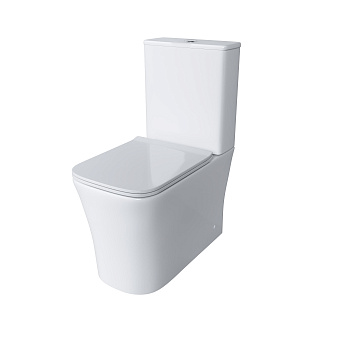 Унитаз напольный с бачком Grossman Classic GR-4467S белый глянцевый с сиденьем микролифт безободковый каскадный смыв