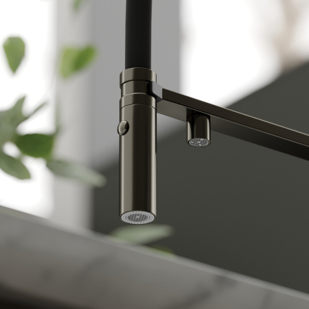 Смеситель для кухни Sancos Imola SC4010GG на мойку вороненая сталь/черный