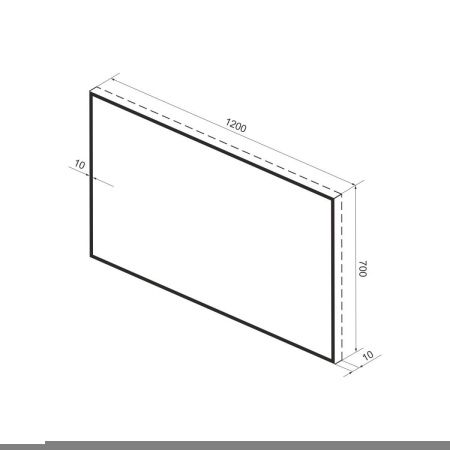 Зеркало Wellsee 7 Rays' Spectrum 172200730 120х70 подвесное