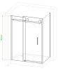 Душевой уголок Royal Bath RB9012B RB9012B-L 120х90 стекло прозрачное профиль хром без поддона
