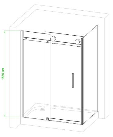 Душевой уголок Royal Bath RB9012B RB9012B-L 120х90 стекло прозрачное профиль хром без поддона