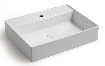 Раковина керамическая White Ceramic Like W091701 60х46 накладная цвет белый глянцевый