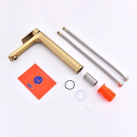 Смеситель для раковины ProHanss P35.15.03 на столешницу золото