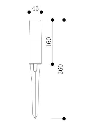 Уличный ландшафтный светодиодный светильник Maytoni Outdoor Talpa (Талпа) O416FL-L3B3K