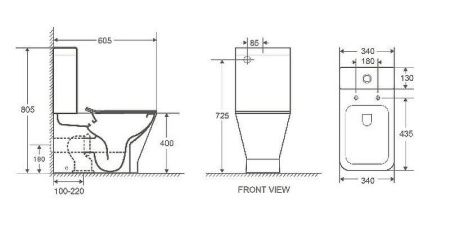 Унитаз напольный с бачком WeltWasser WW ROTBACH 001GL-WT (10000003791) белый с сиденьем микролифт безободковый душевой смыв