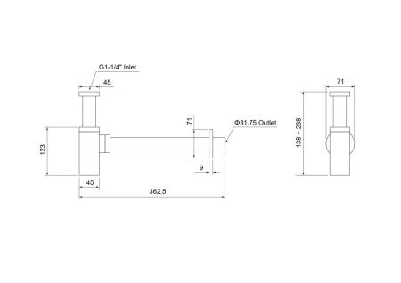 Сифон Aquatek AQ6013CR