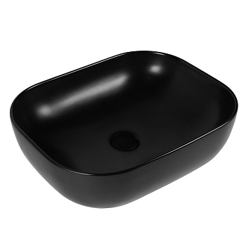 Раковина из сантехнического фарфора Bond Cube S61-508 50х40 накладная цвет черный глянцевый