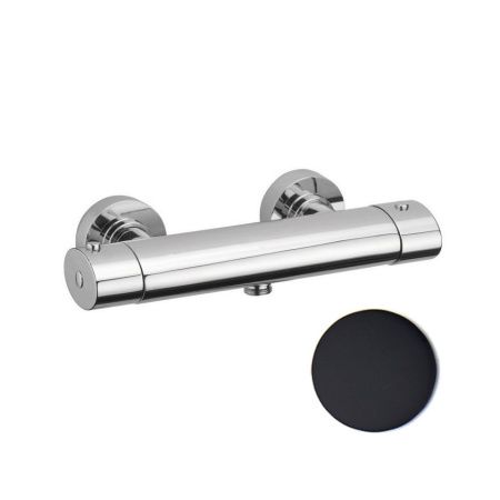 Смеситель для ванны и душа Webert Elio EL980102560 настенный черный с термостатом