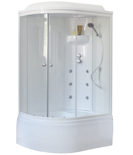 Душевая кабина Royal Bath ВК RB8120BK3-WT-R 120х80 асимметричная