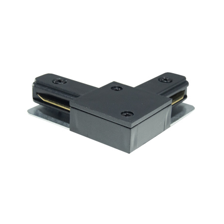 Коннектор L образный к шинопроводу однофазному черный SignImpress SI020605
