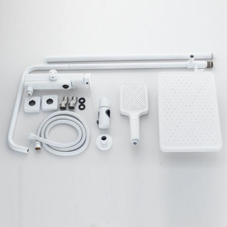 Душевая стойка Raffine F3699C настенная цвет белый