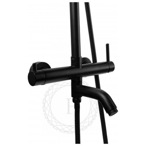 Душевая стойка Filarete FL2020BL настенная цвет черный - фото 5