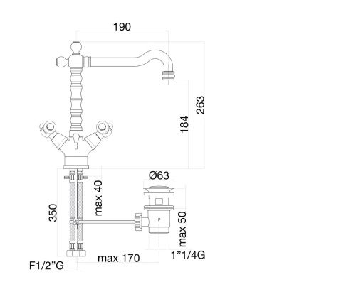 Смеситель для кухни Fiore 22CO0625 на мойку хром/золото - фото 3