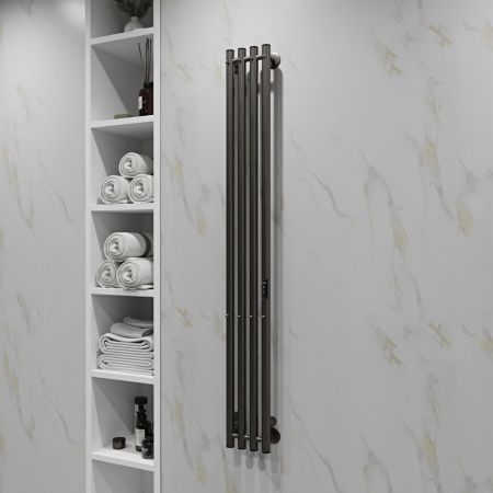 Полотенцесушитель электрический Indigo Style 4 LSE120-18GNSRt 20х120 оружейная сталь