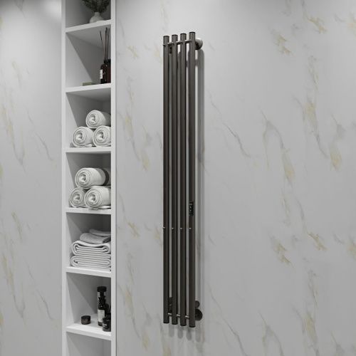 Полотенцесушитель Indigo Style 4 LSE120-18GNSRt 18х120 электрический оружейная сталь - фото 2