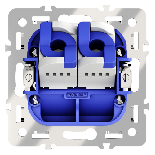 Механизм розетки компьютерной двойной RJ45+RJ45 VOLTUM S70 VLS0602M - фото 3