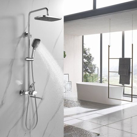 Душевая стойка Shevanik S6236 настенная цвет хром