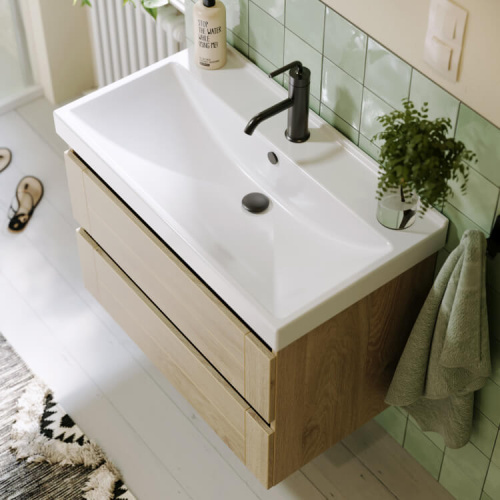 Тумба под раковину Aqwella Y AST0108DD 76х45х53 подвесная цвет коричневый - фото 4