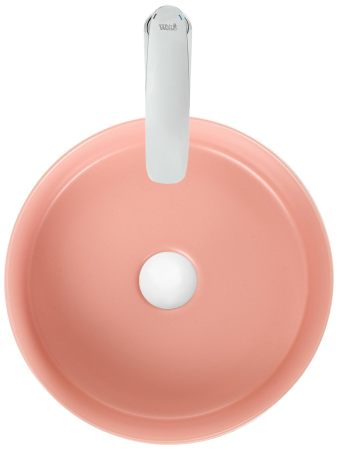 Раковина из сантехнического фаянса WeltWasser WW SK 10000004515 40 см накладная цвет розовый без отверстий под смеситель